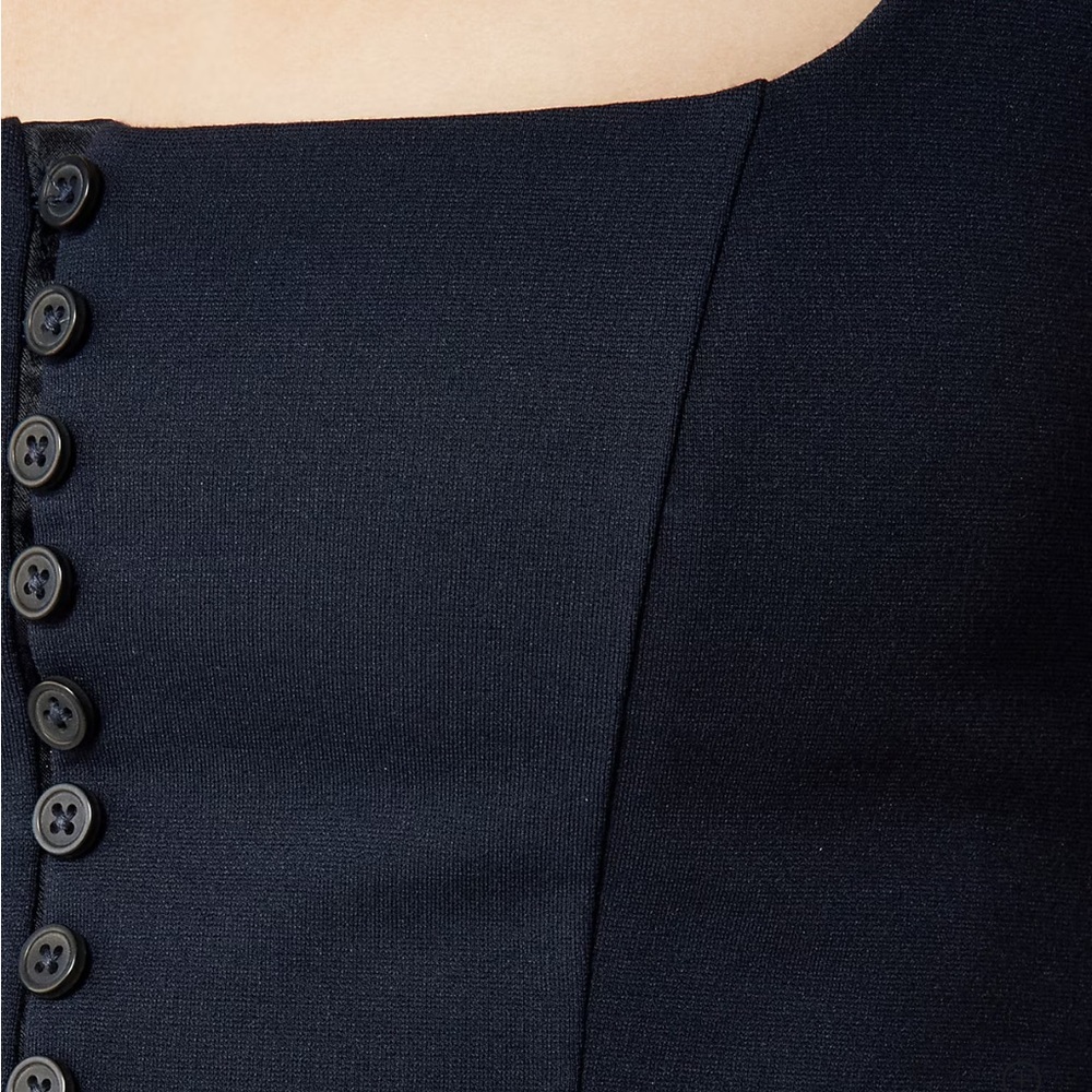 J. Crew Navy Corset top in stretch ponte - Picture 5 of 9